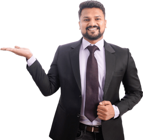 Professional man aiming towards right